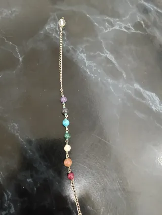 Péndulo 7 Chakras Cuarzo Rosa