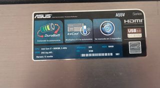 Portátil ASUS A55V