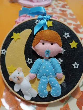 Ornamento cameretta bimbo luna e stelle