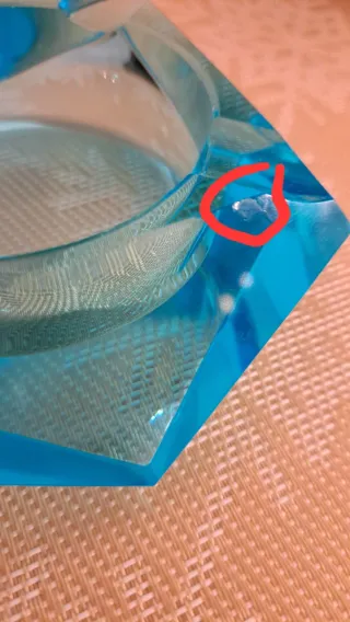 Cenicero Cristal Azul Murano