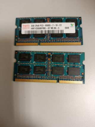 2 UNIDADES Hynix 2GB DDR3 PC3-8500S RAM IMAC