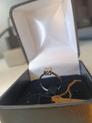 Anillo Platino Diamantes Talla 16, sin estrenar