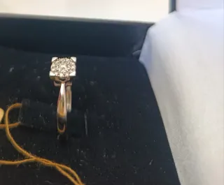 Anillo Platino Diamantes Talla 16, sin estrenar