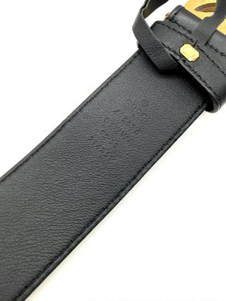 Cinturón Gucci GG Mariposa Negro Dorado