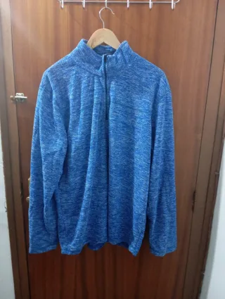 Jersey polar azul con cremallera