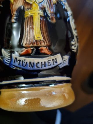 Boccale Birra Tedesco Ceramica Coperchio