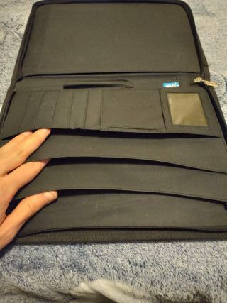 Cartellina portadocumenti A4 pelle nera