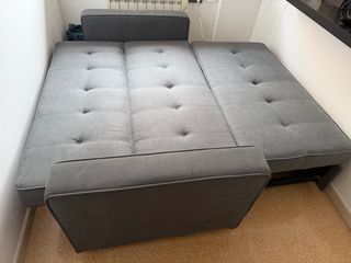 Sofá Cama Gris Tela
