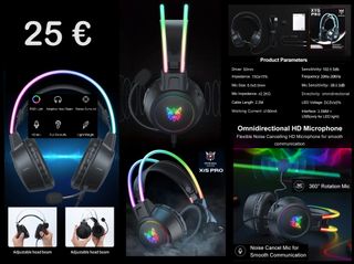 Cascos Gaming ONIKUMA X15 PRO RGB