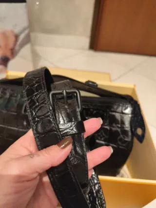 Borsa  Nera Coccodrillo