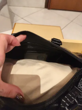 Borsa  Nera Coccodrillo