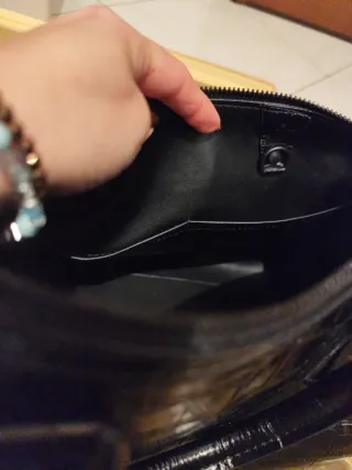 Borsa  Nera Coccodrillo