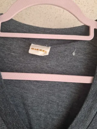 Camiseta Diesel Talla S-M Gris/azul