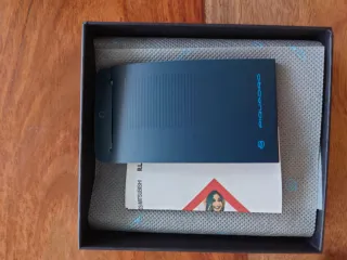 Cartera Piquadro Azul oscuro y Turquesa