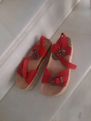 Sandalias plataforma rojas