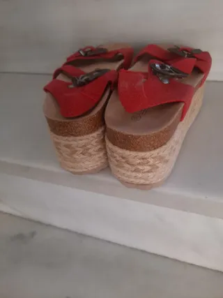 Sandalias plataforma rojas