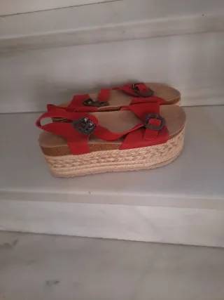 Sandalias plataforma rojas