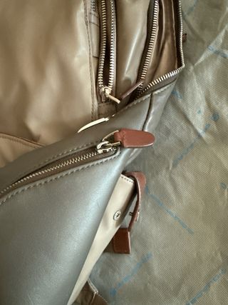 Mochila Piquadro Coleos Piel Beige/Marrón