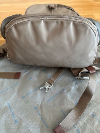 Mochila Piquadro Coleos Piel Beige/Marrón