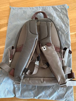 Mochila Piquadro Coleos Piel Beige/Marrón