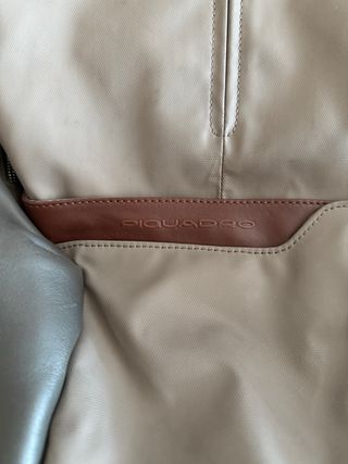 Mochila Piquadro Coleos Piel Beige/Marrón