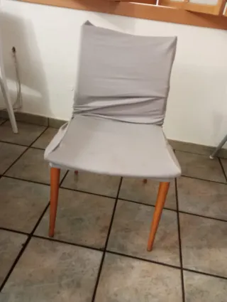 12 Sillas Tapizadas Cafetería Tela Madera