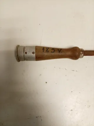 Estañador antiguo madera y metal