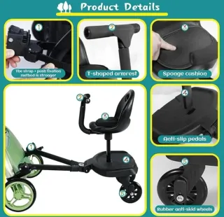 Patinete hermano Buggy Board Universal con asiento