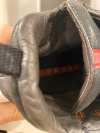 SS2001 Prada Square Toe Leather Boots Prada...