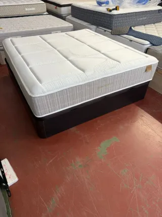 180x190 KING SIZE CANAPE MADERA WENGUE+COLCHON