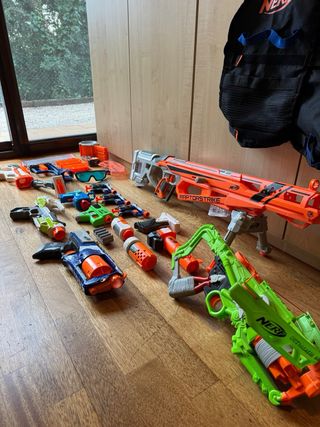 Lote Nerf completo – rifles, pistolas y accesorios