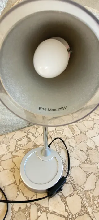 Lámparas de escritorio plateadas (2 unidades)