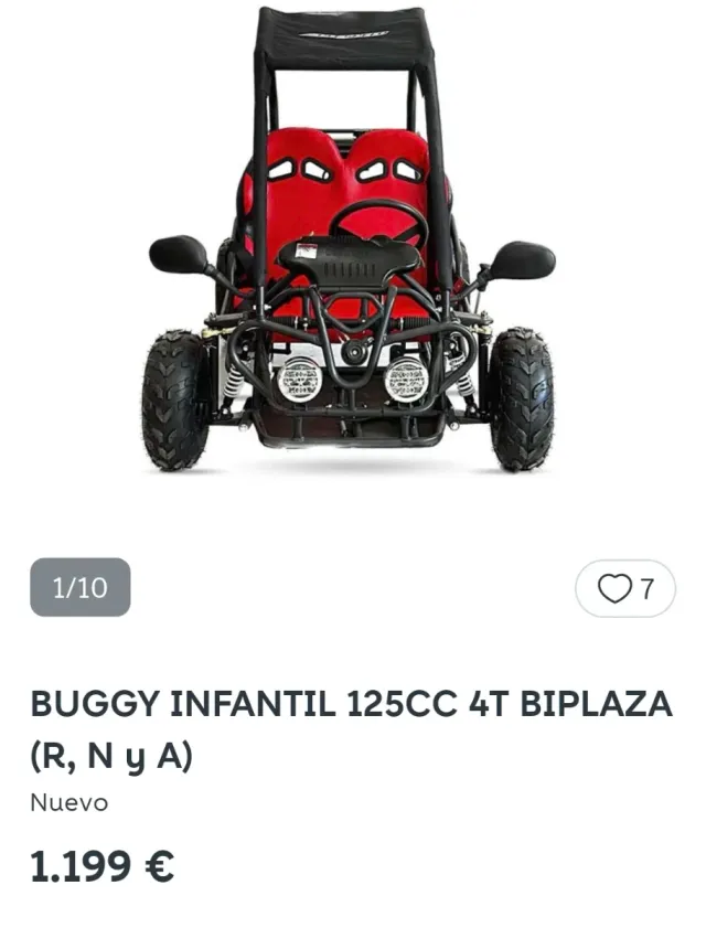 Buggy todoterreno rojo y negro