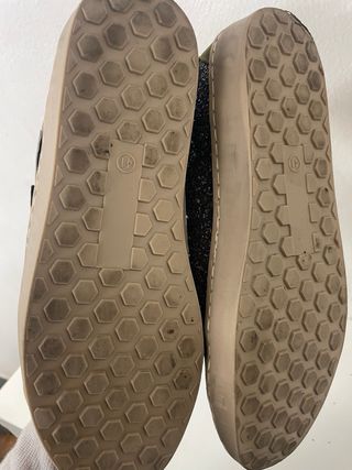 Zapatillas Brillantes Verde Militar y Plateado