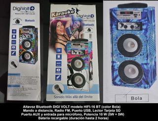 Altavoz Bluetooth DigiVolt HIFI-16BT Color Bola
