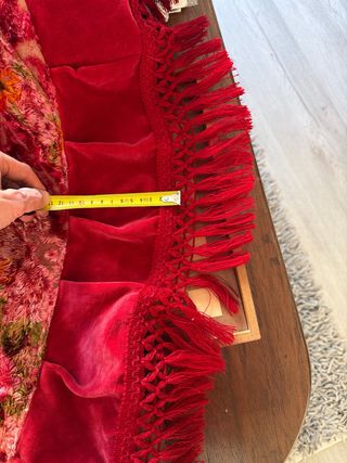 Mantel redondo de terciopelo multicolor