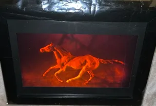 Cuadro holograma caballo antiguo