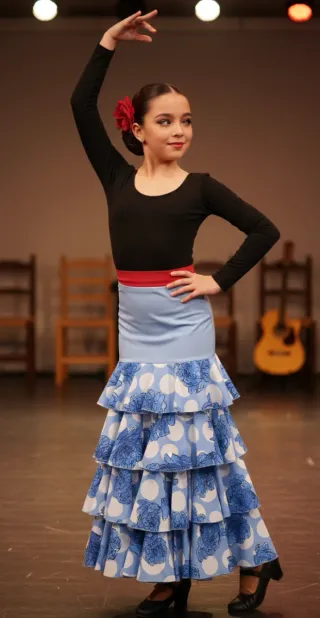 Falda flamenca niña volantes