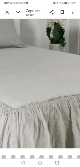 2 gonne Copriletti Cotone Piazza e Mezza bicolore