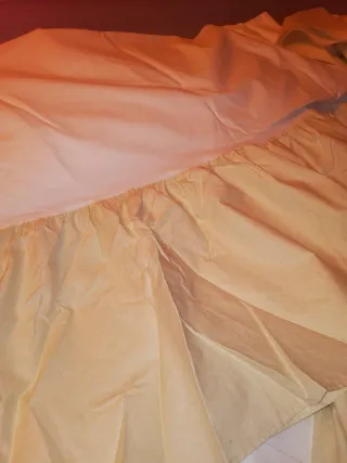 2 gonne Copriletti Cotone Piazza e Mezza bicolore