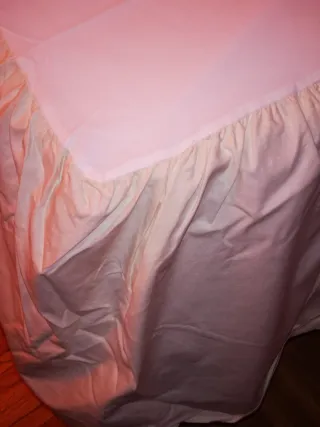 2 gonne Copriletti Cotone Piazza e Mezza bicolore