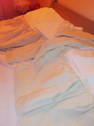 2 gonne Copriletti Cotone Piazza e Mezza bicolore