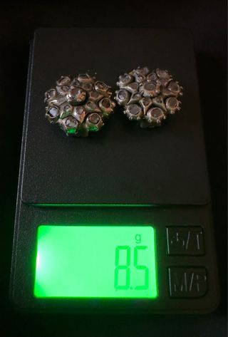 Pendientes antiguos clip oro y plata