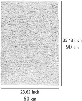 Tappeto da bagno Wenko in lana grigia
