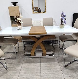 Mesa Extensible Gavin 160–200 cm –Cristal Templado