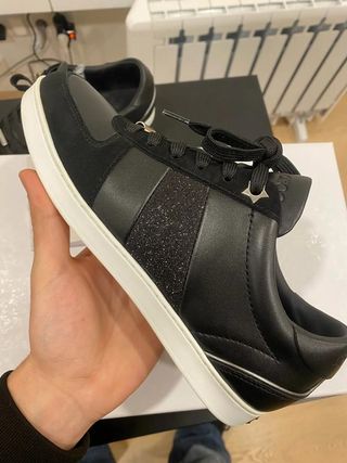Jimmy Choo London Sneakers Piel Negro...