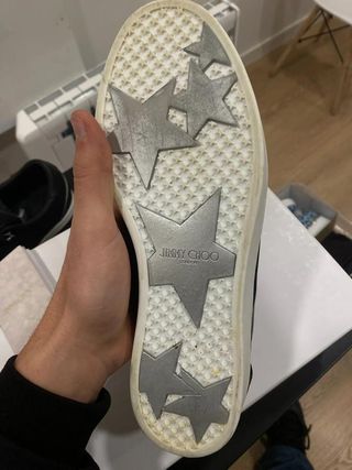 Jimmy Choo London Sneakers Piel Negro...