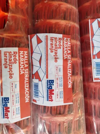 Lote 3 Mallas de señalización Naranja