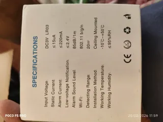 Detector de humo blanco