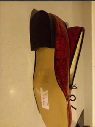 Manoletinas MYRYS rojas y negras